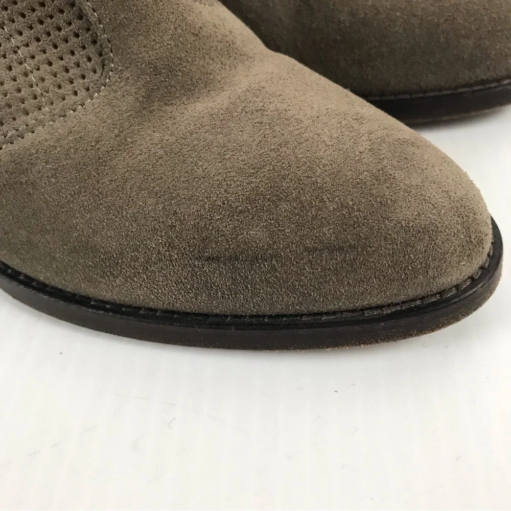 Aquatalia Fia Perforated Ankle Suede Boots Women's Size 7 - Picture 9 of 9